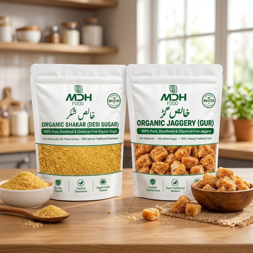Desi Meethas Combo – Organic Shakar 1kg + Organic Gur 1kg