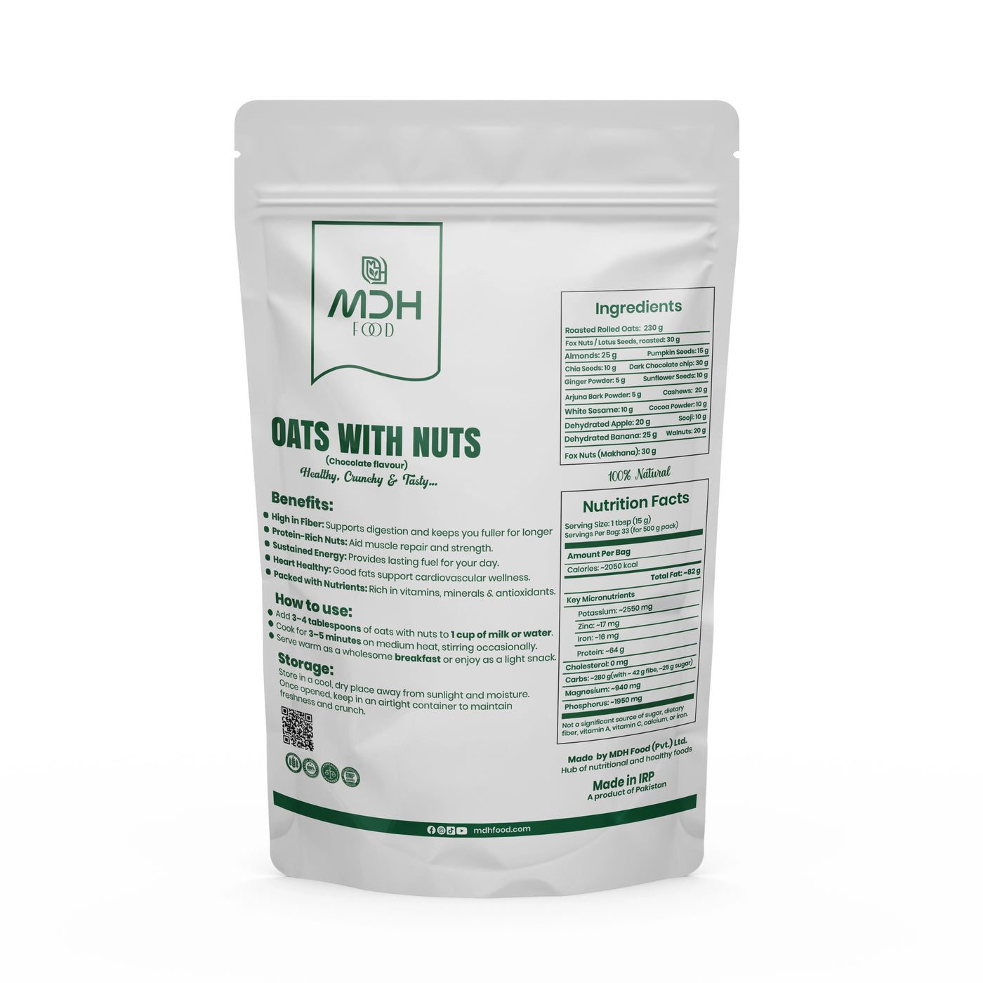 OATS WITH NUTS CHOCOLATE (500 G)